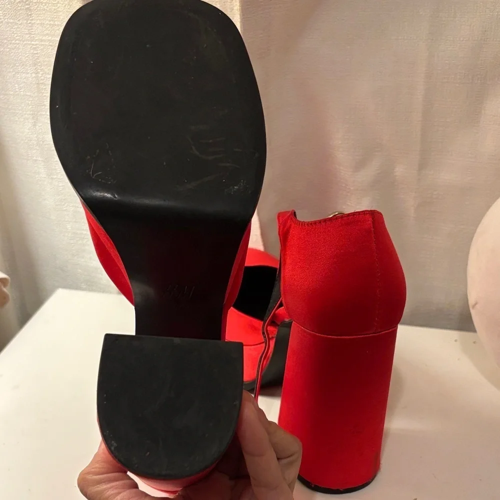 H&M Bold Red Platform Shoes